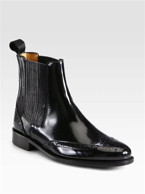 burberry black patent boots